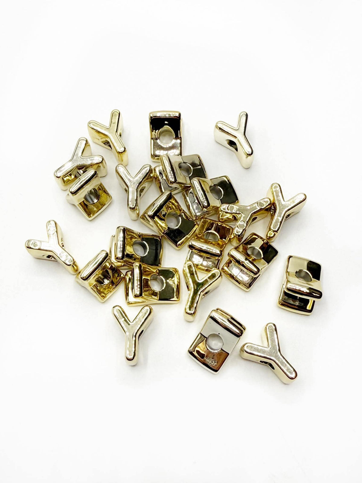 Perles de lettres blanches carrées horizontales de 12 mm 