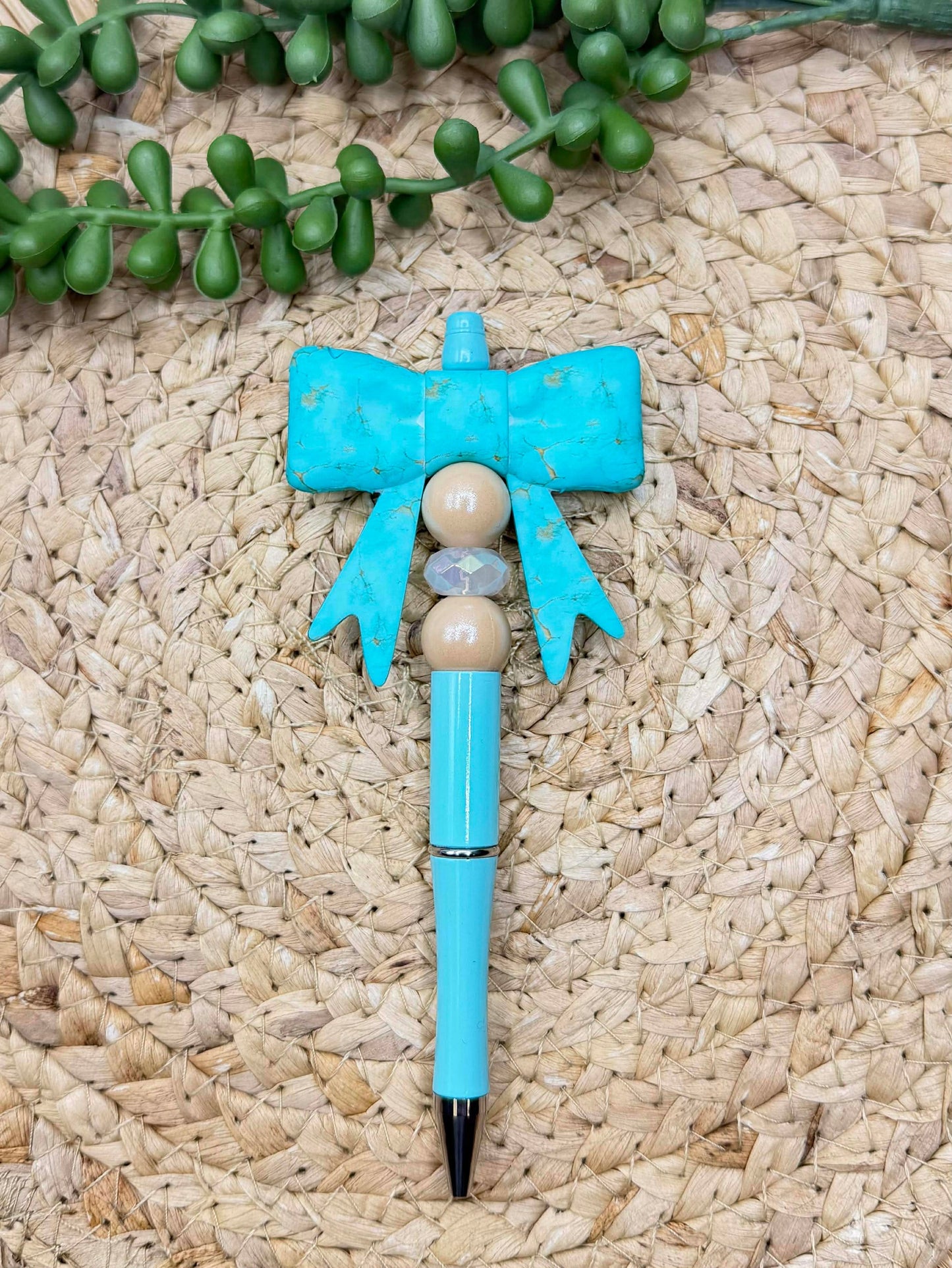 CTS Creation: Turquoise Stone Big Bow Energy Focal Bead