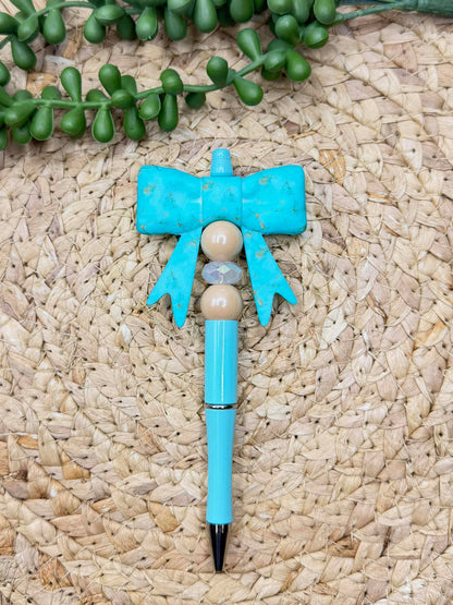 CTS Creation: Turquoise Stone Big Bow Energy Focal Bead