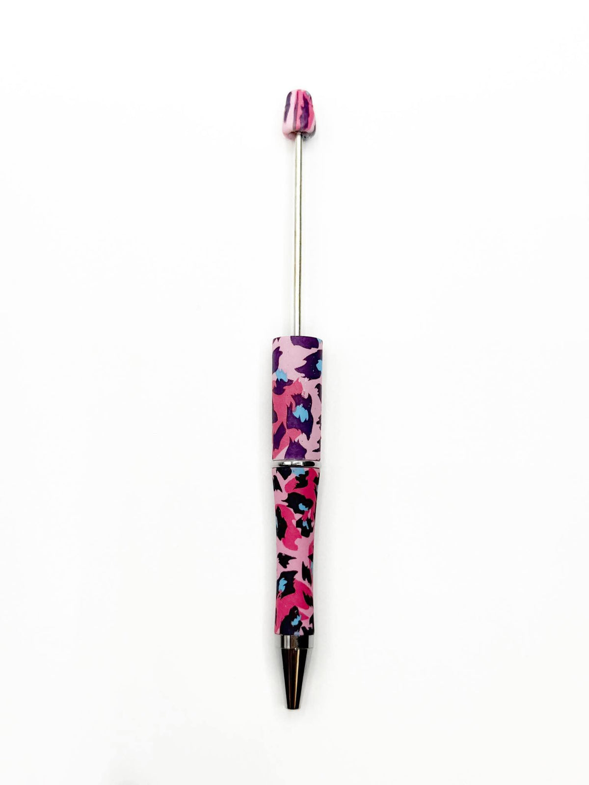 CTS : Création : Stylo perlé imprimé en plastique guépard rose ** Brevet en instance **