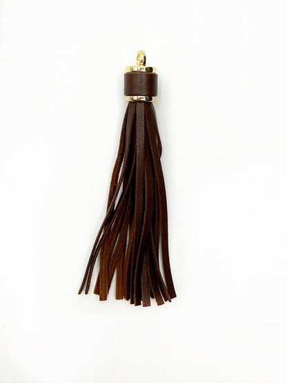 Gold Hardware Leather Tassels