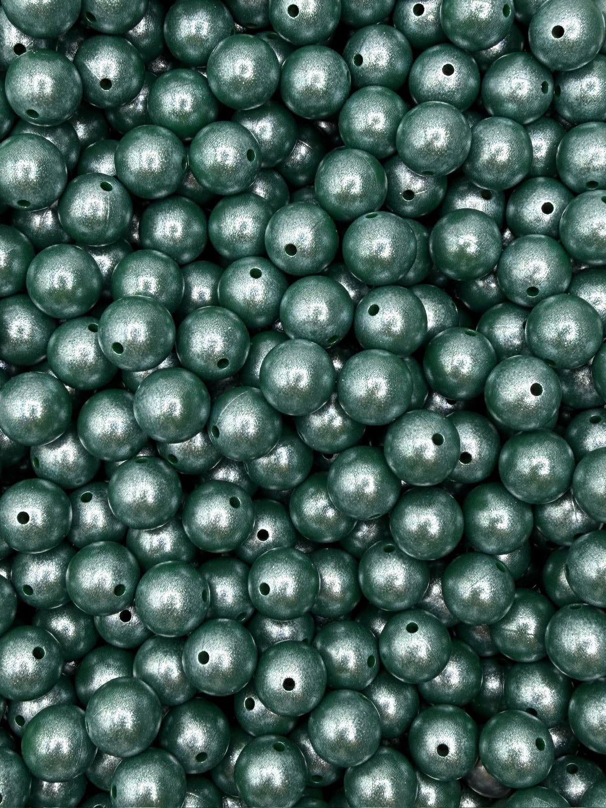 Deep Green Super Shimmer 15mm Beads