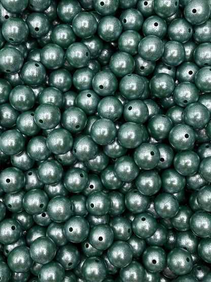 Deep Green Super Shimmer 15mm Beads