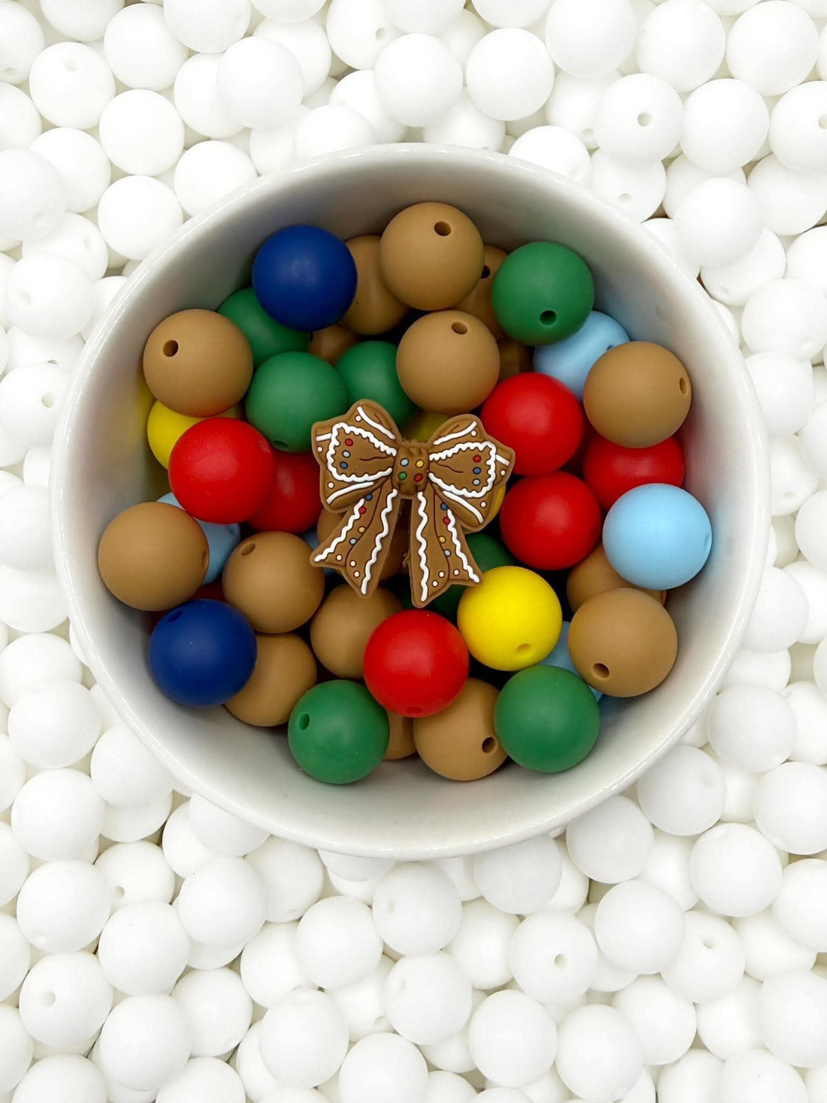 Gingerbread Bow Focal Bead