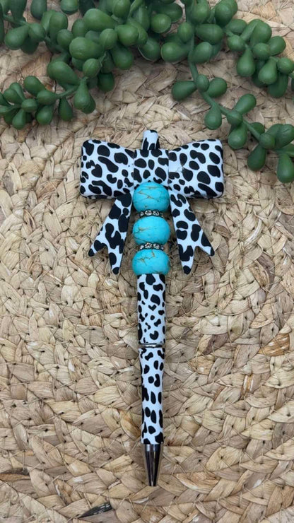Black Cow Big Bow Energy Focal Bead