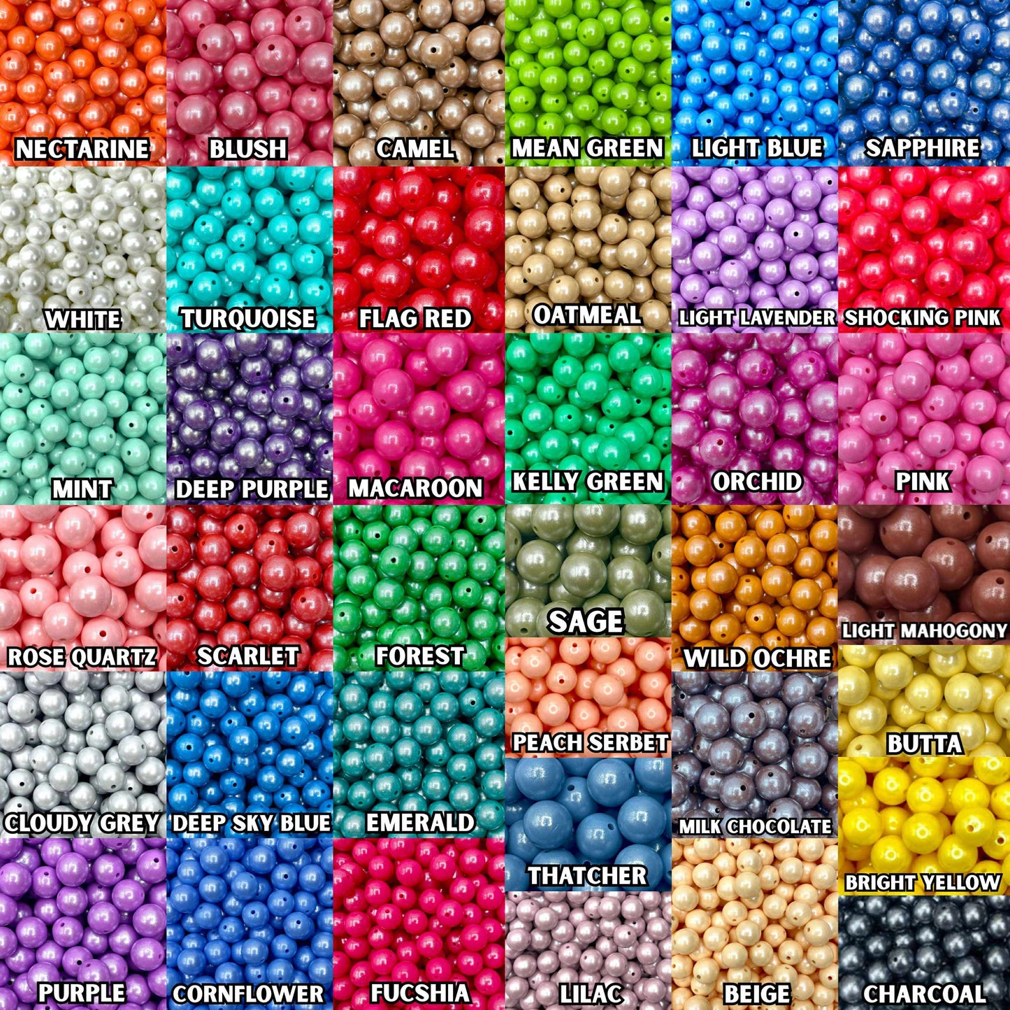 Forest Super Shimmer 15mm Beads