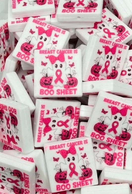 Breast Cancer is Boo Sheet Focal Bead