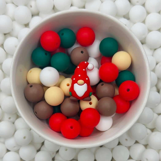 3D Christmas Gnome Focal Bead