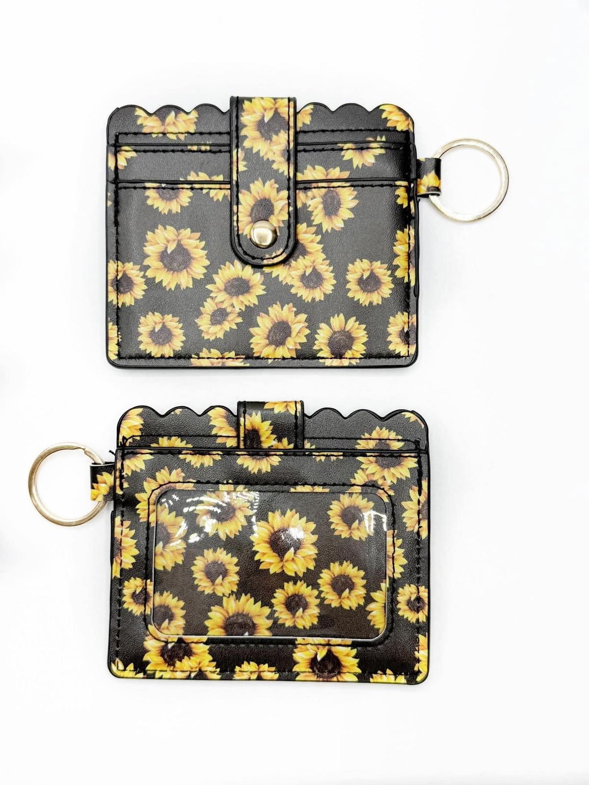 Black Sunflower Printed Wallets
