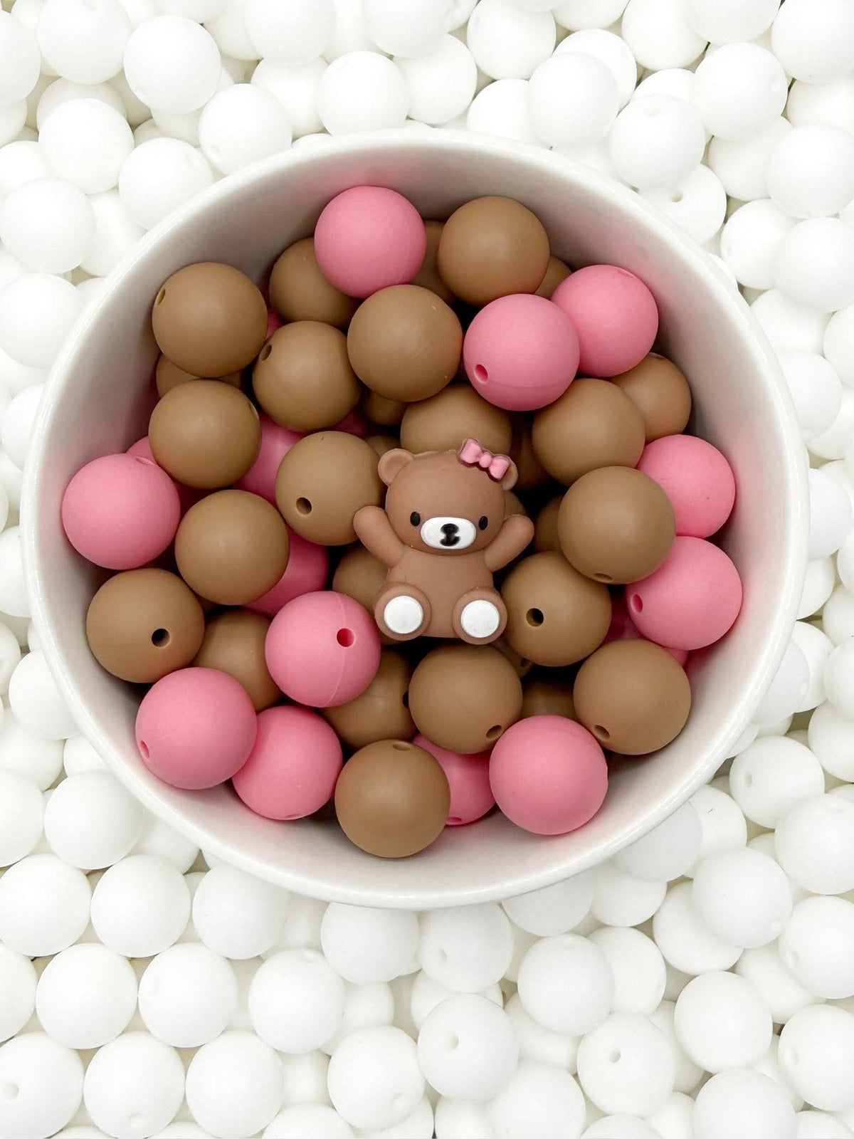 Cute Bow Bear Focal Bead