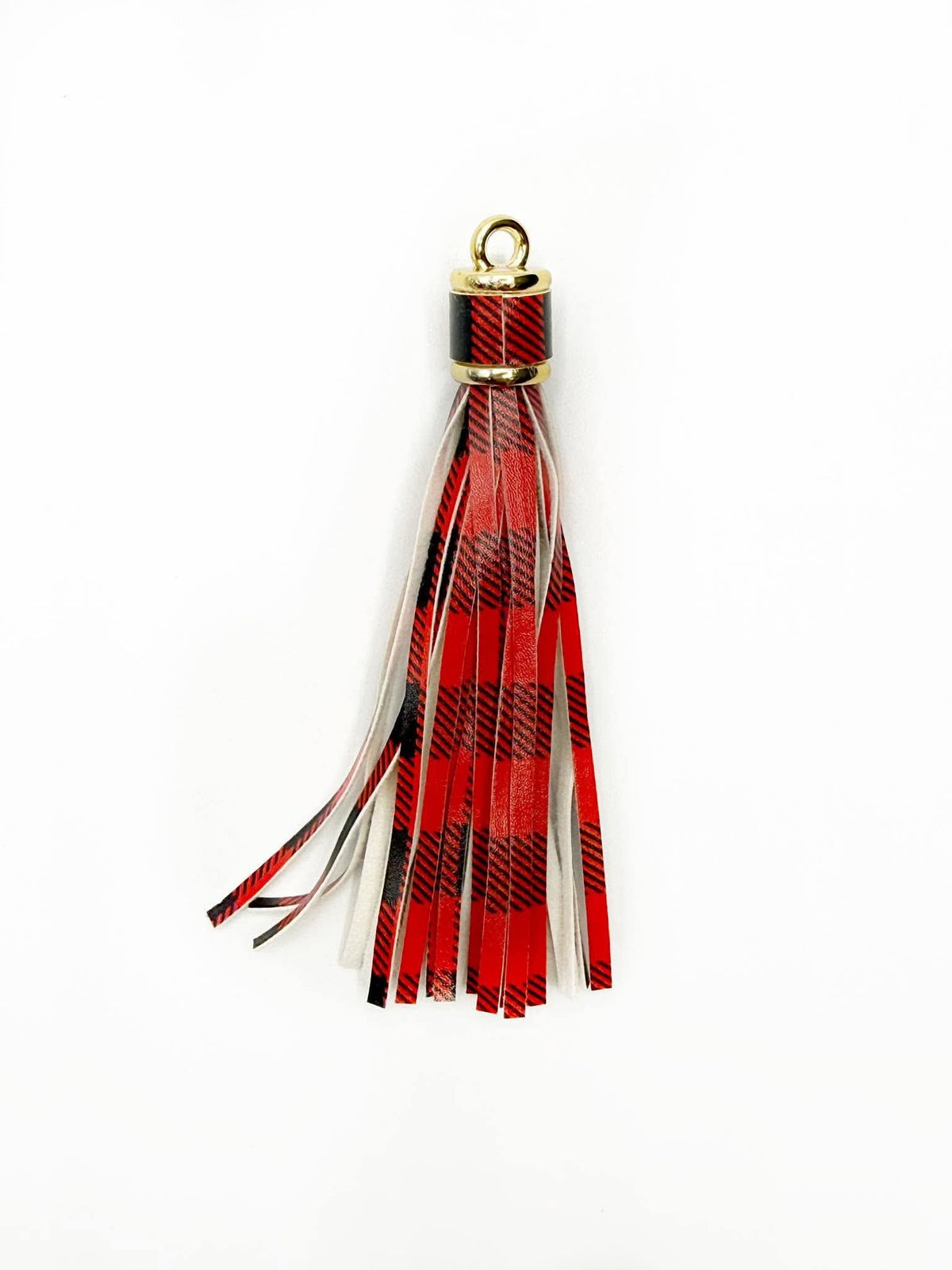 Printed Gold Hardware Leather Tassels