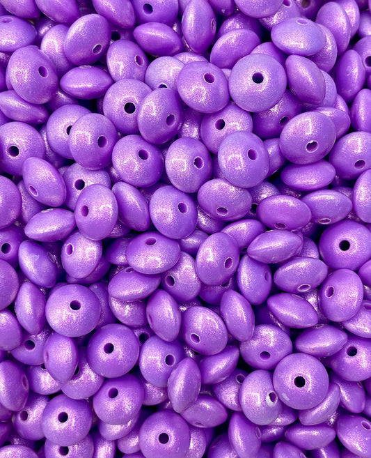 Purple Opal 12mm Lentil Bead