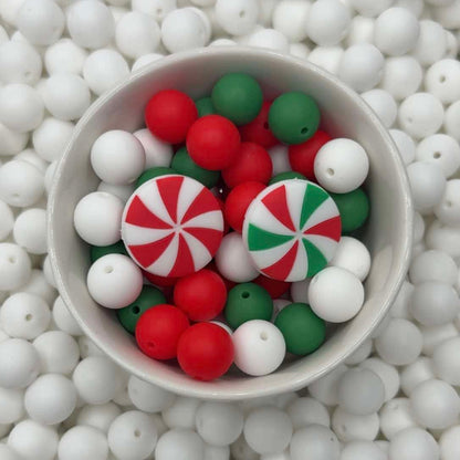 Perle focale tourbillonnante à la menthe poivrée