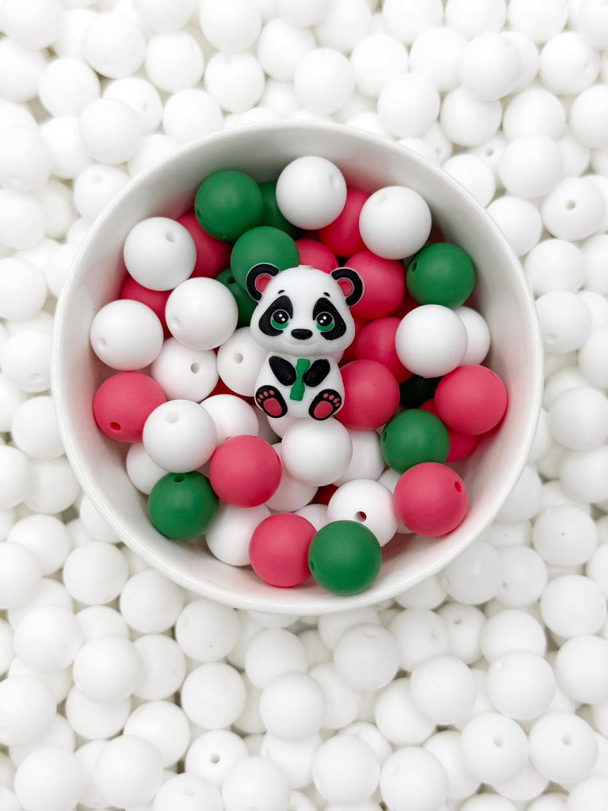 3D Beary Hungry Panda Focal Bead