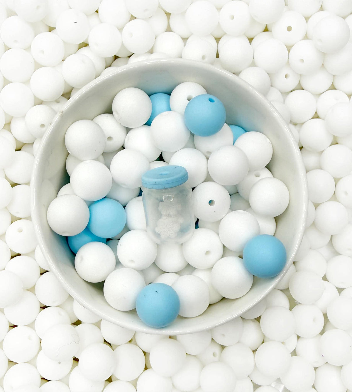 Jar of Snowflakes Focal Bead
