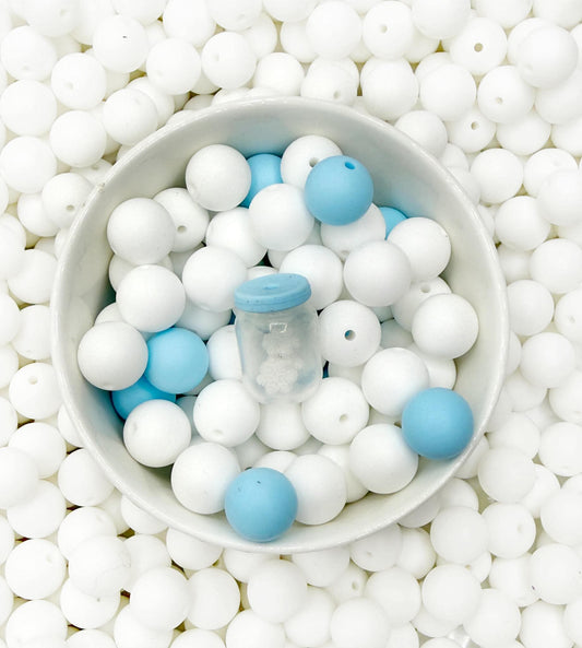 Jar of Snowflakes Focal Bead