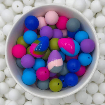 Perles d'oeufs de Pâques multicolores