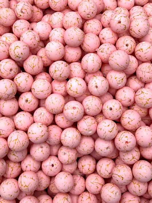 Création CTS : Perle de 15 mm imprimée pierre turquoise