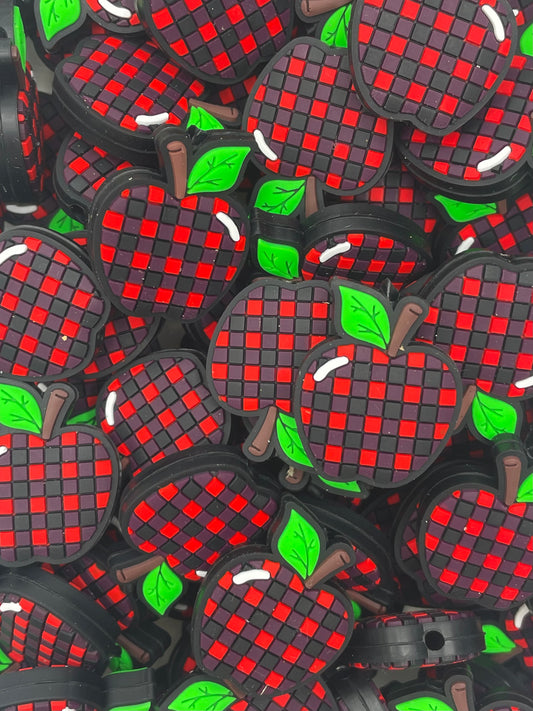 Checkered Apple Focal Bead