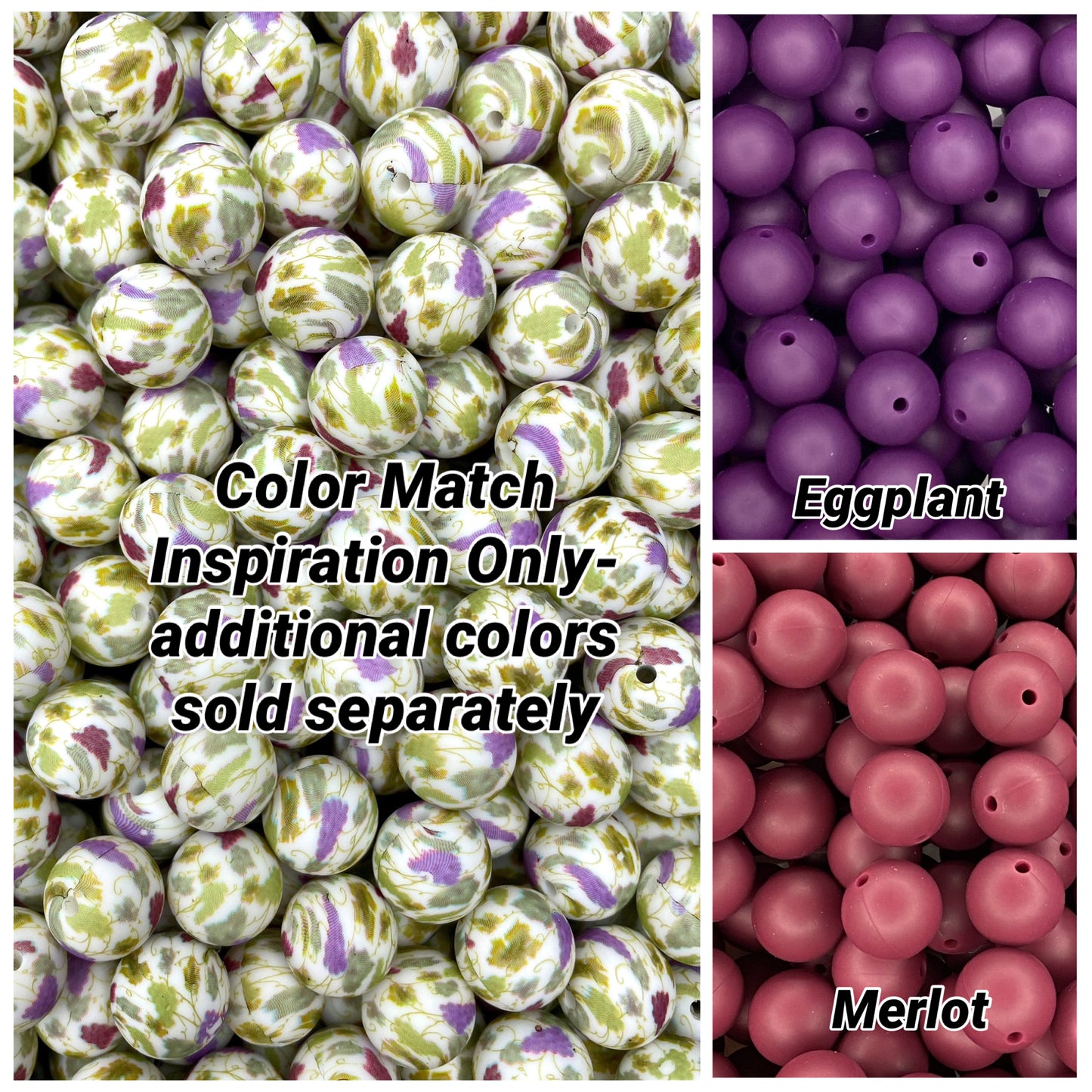 Vino (Boss Babe) Printed 15mm Bead