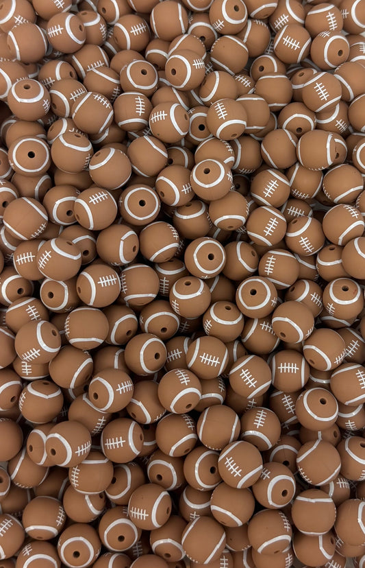 Football Printed 15mm Bead