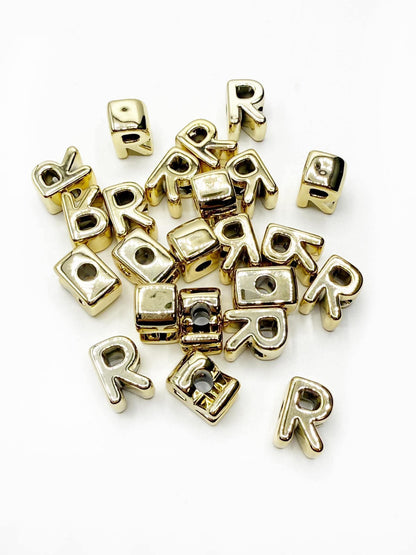 Perles de lettres blanches carrées horizontales de 12 mm 