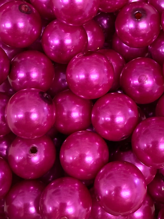 Fuchsia High Gloss 20mm Acrylic Bead