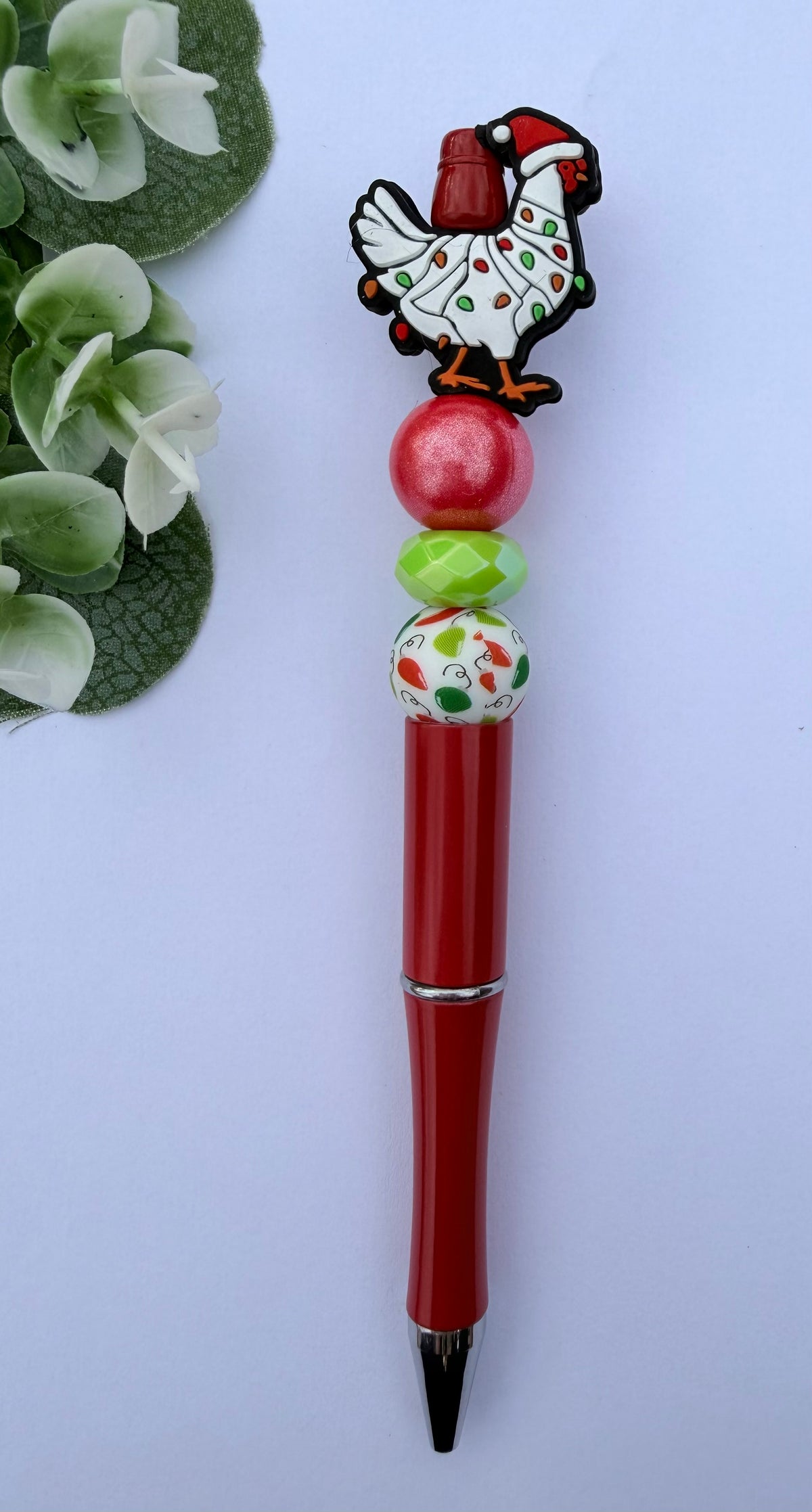 Cluck The Halls Focal Bead