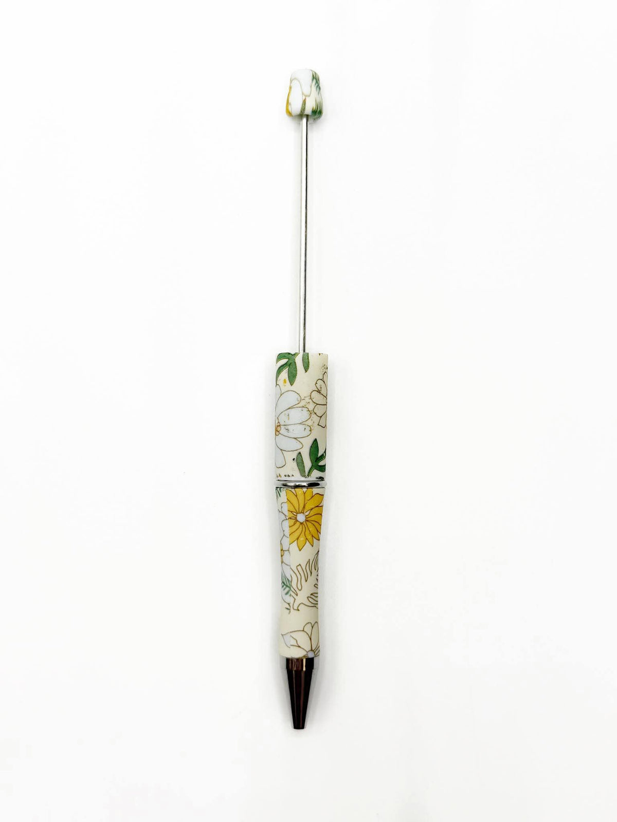 Boho Daisy Printed Plastic Beadable Pen