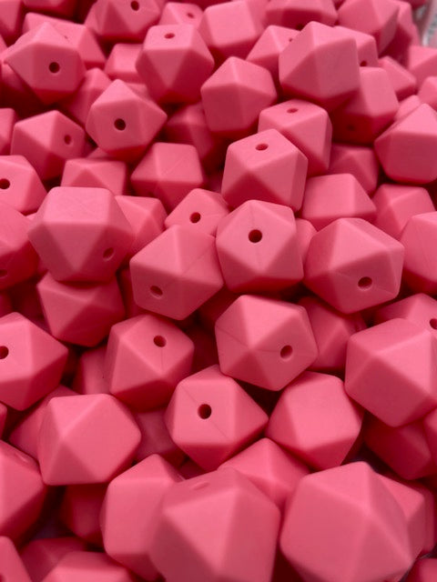 Hot Pink 14mm Hexagon