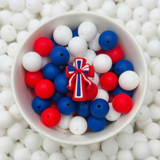 Star Spangled Faith Focal Bead
