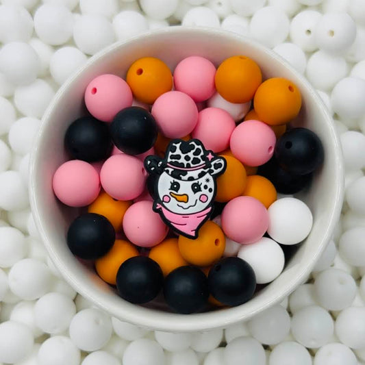 *Cowgirl Snowwomen Boss Babe Focal Bead