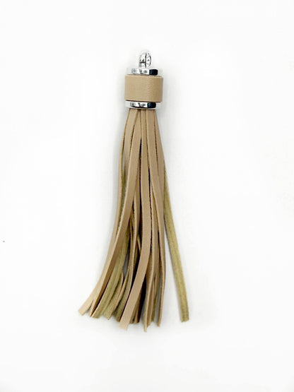 Silver Hardware Leather Tassels