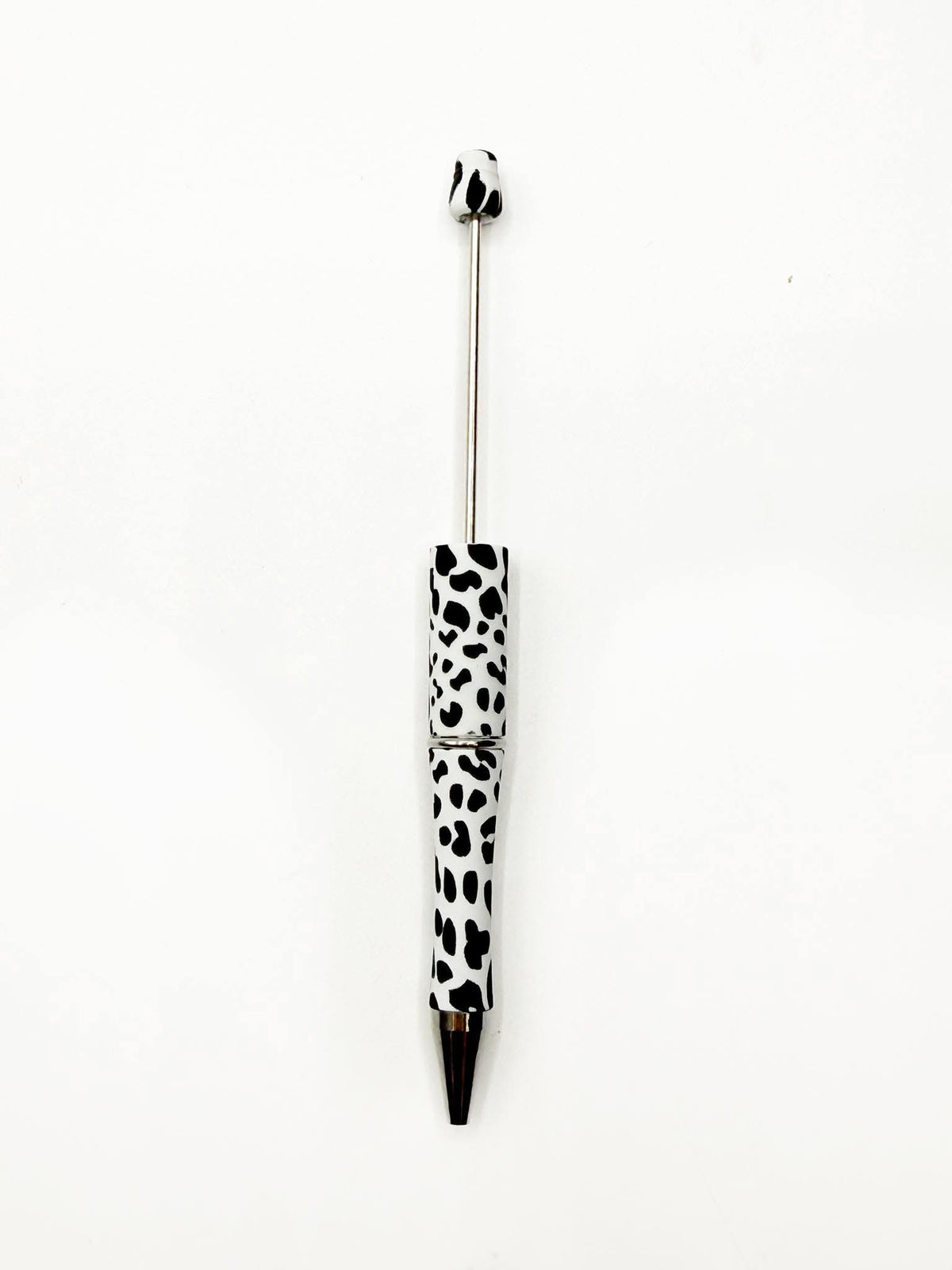 Black Cow Printed Plastic Beadable Pen