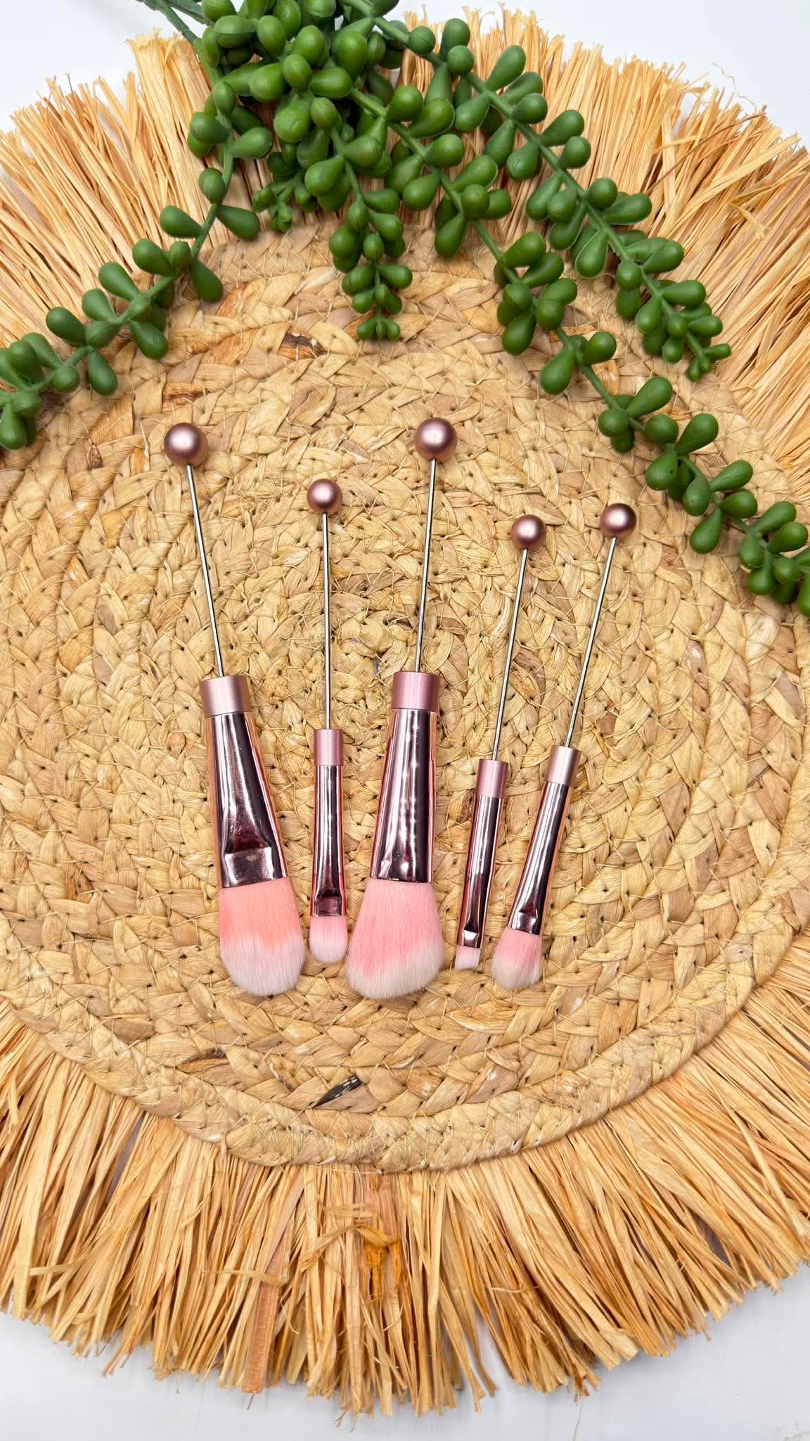 Ensemble de pinceaux de maquillage perlés