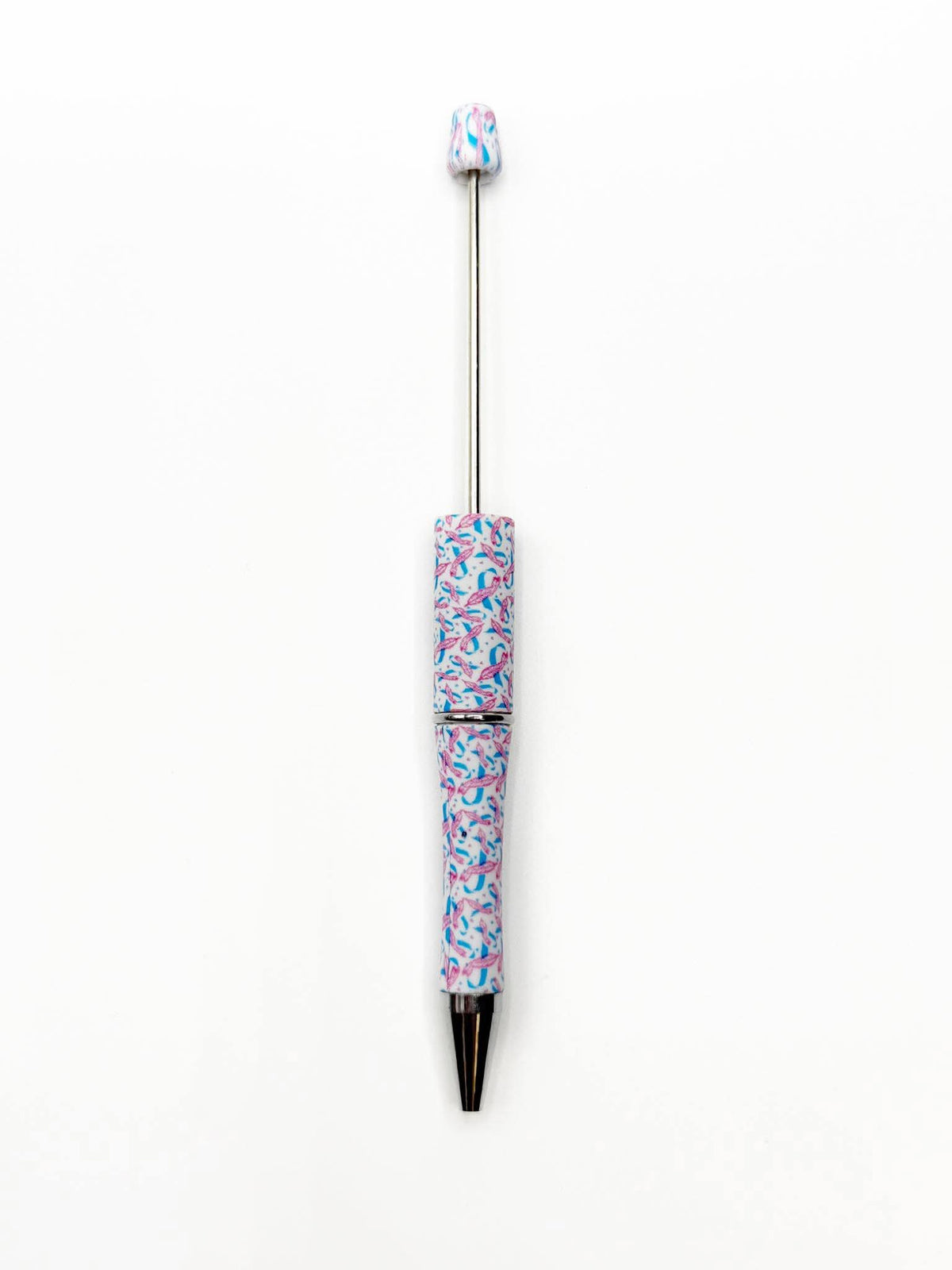 Création CTS : Stylo perlé en plastique imprimé souvenir **Brevet en instance**