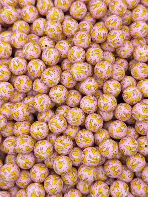 No. 2 Knot Printed 15mm Bead