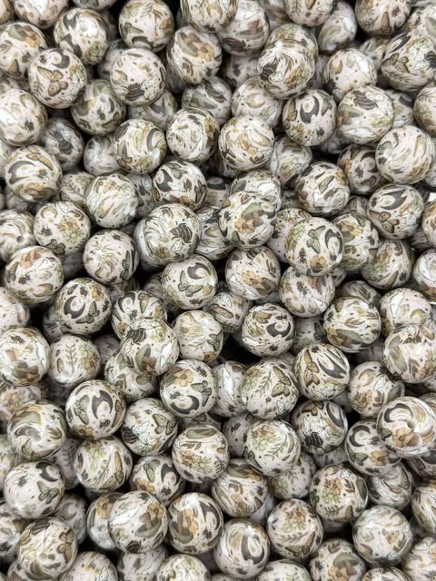 Moonlit Flutter Printed 15mm Bead