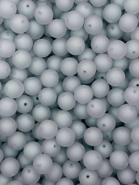 Light Blue Frosted 15mm Beads