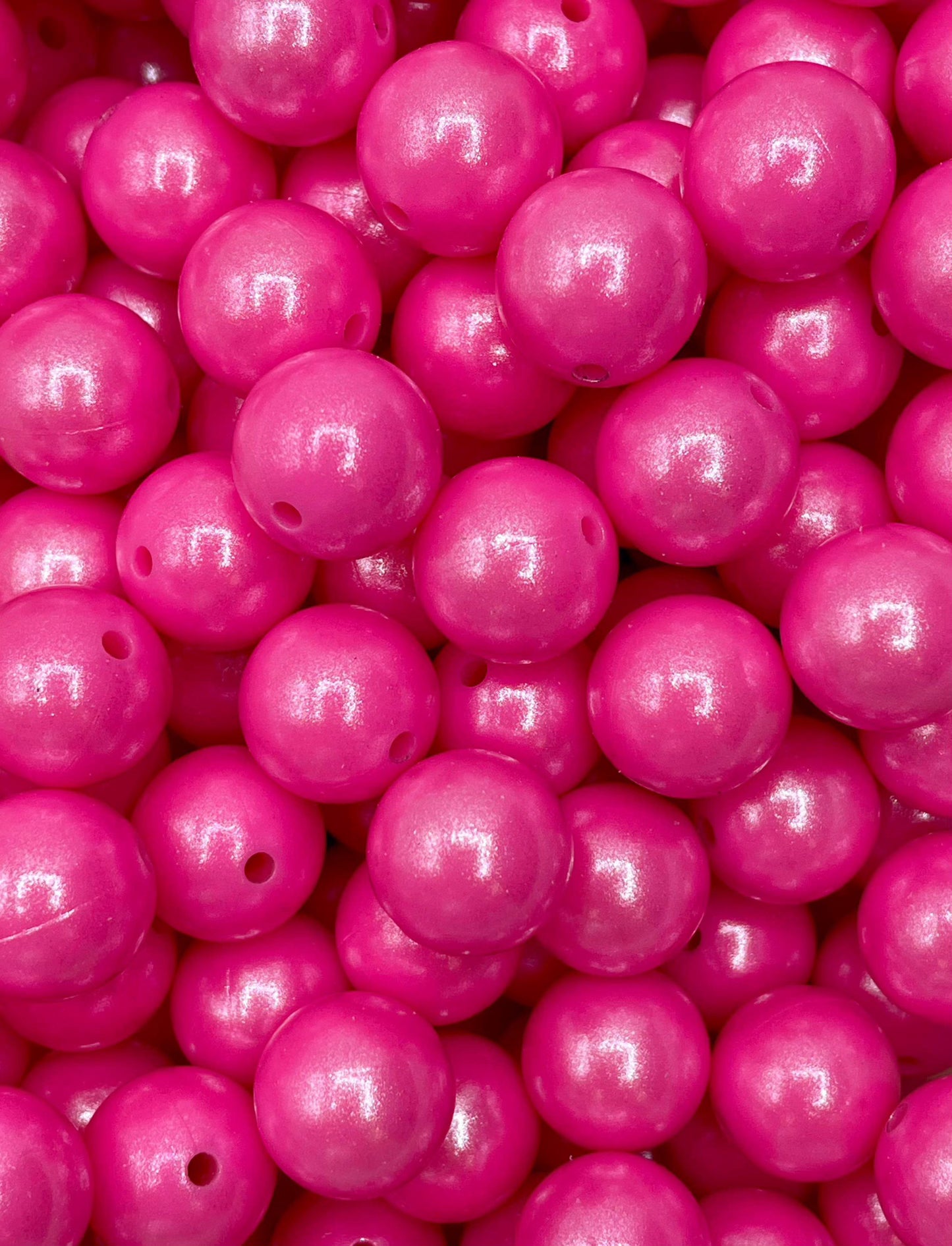 Macaroon Pink Super Shimmer 15mm Beads