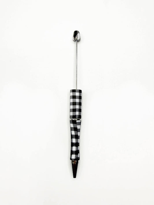 CTS : Création : Stylo à billes en plastique imprimé Buffalo Plaid **Brevet en instance**