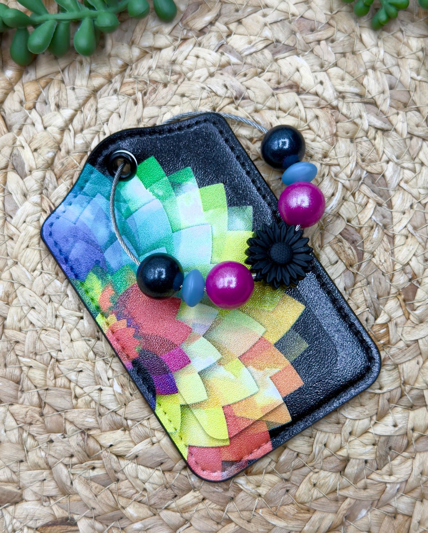 Geometric Flower Luggage Tag Kit