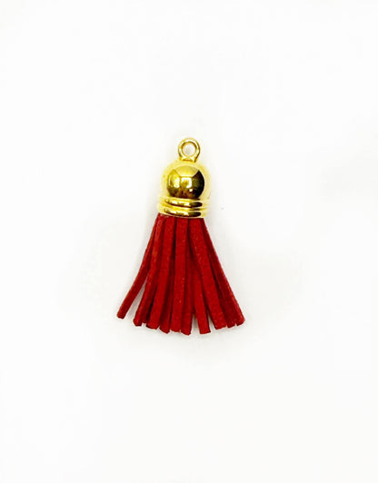 Small Gold Hardware Leather Tassels