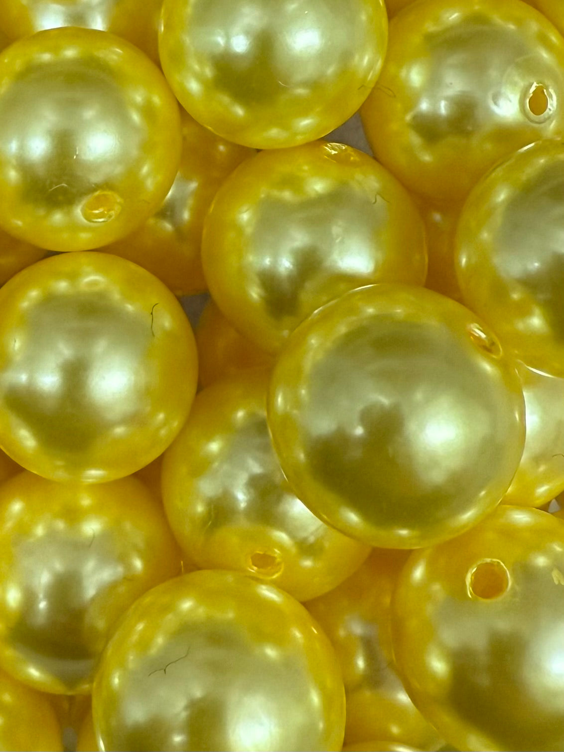 Yellow High Gloss 20mm Acrylic Bead