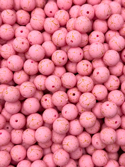 CTS Creation: Strawberry Stone Printed 15mm Bead