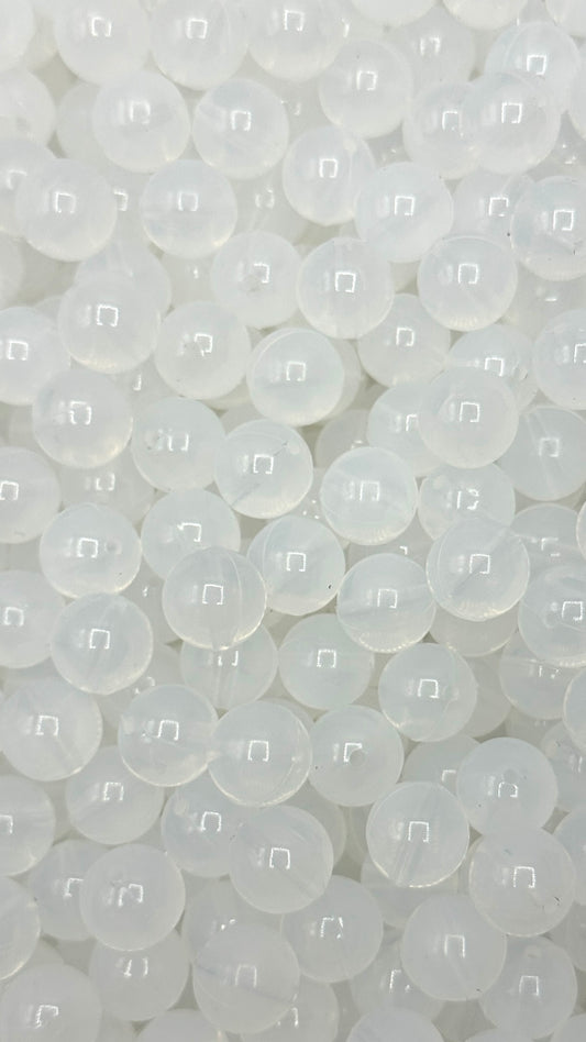 Frosted Glass Jelly 15mm Beads
