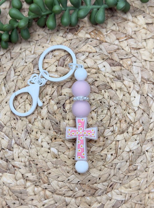Pink Cross Keychain Kit