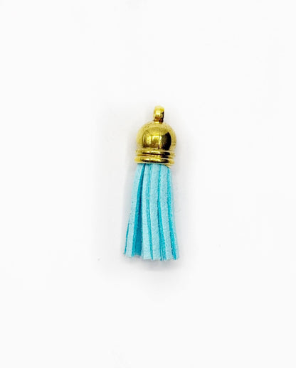 Small Gold Hardware Leather Tassels