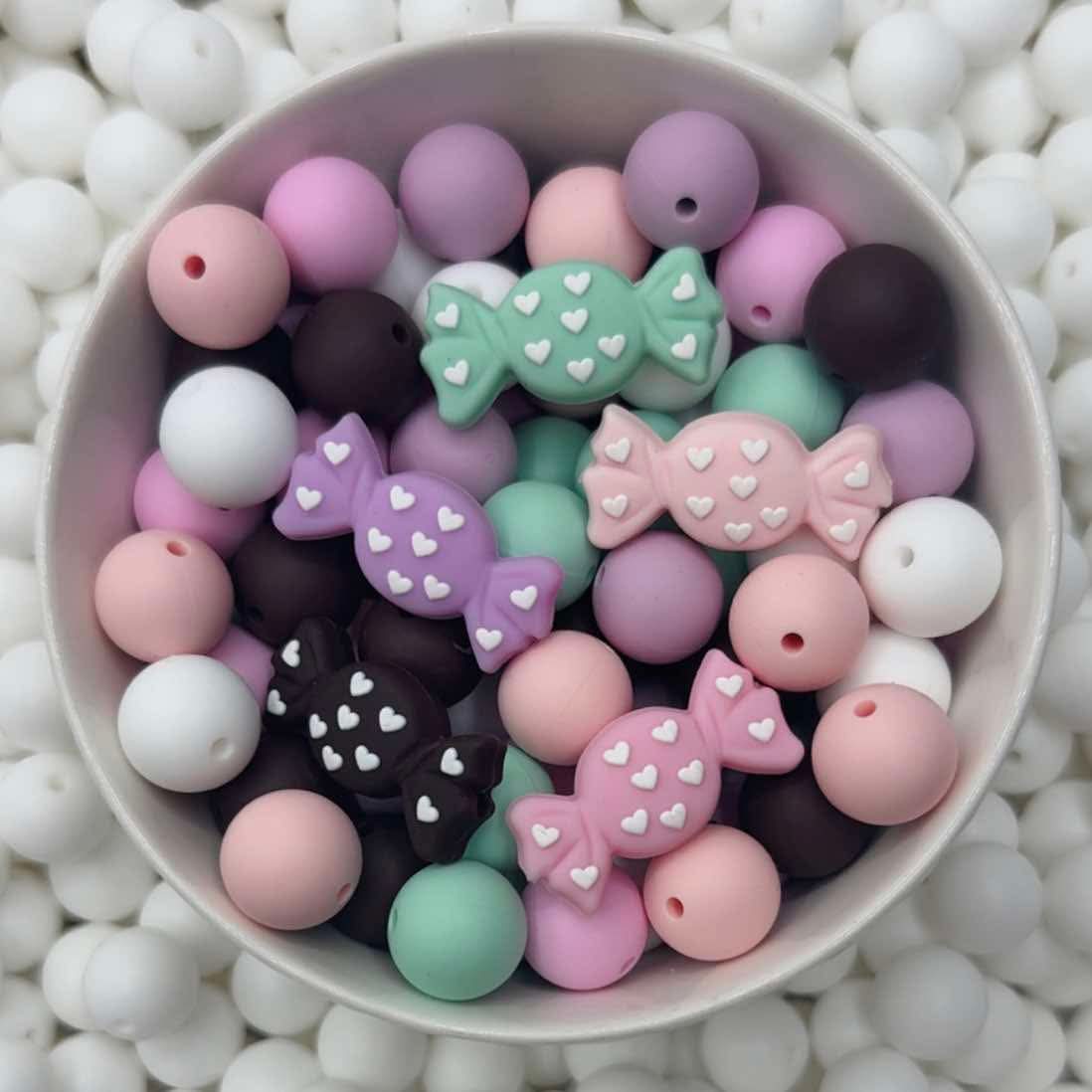 Perles focales de bonbons