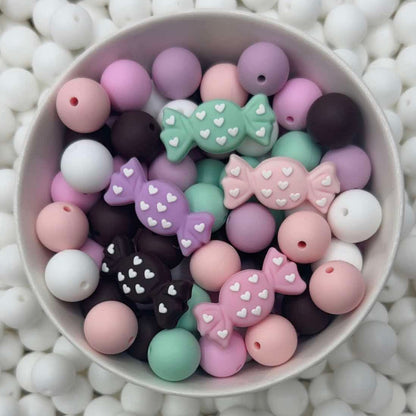 Perles focales de bonbons
